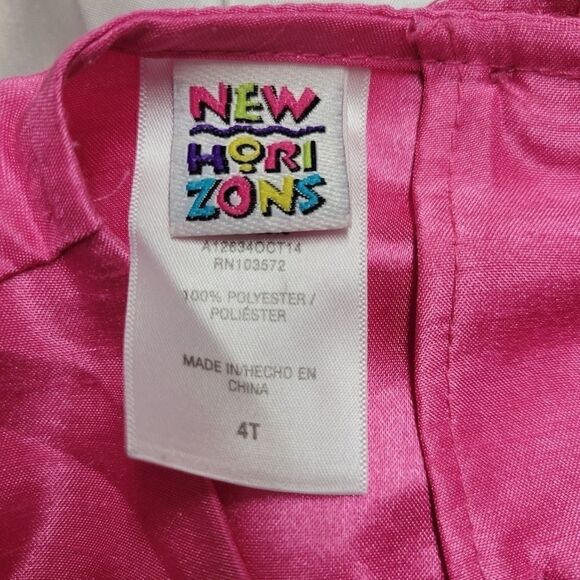 Girls 4T Butterfly Easter Dress – New Horizons – Pink & White Spring Party Dress - Picture 12 of 15